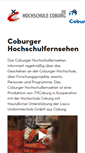 Mobile Screenshot of coburger-hochschulfernsehen.de