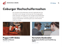 Tablet Screenshot of coburger-hochschulfernsehen.de